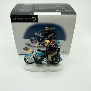 Harley Davidson + Dept.56 | Snow Village Series Two for the Road-Blue #56.54939